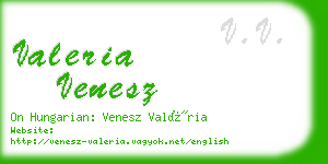 valeria venesz business card